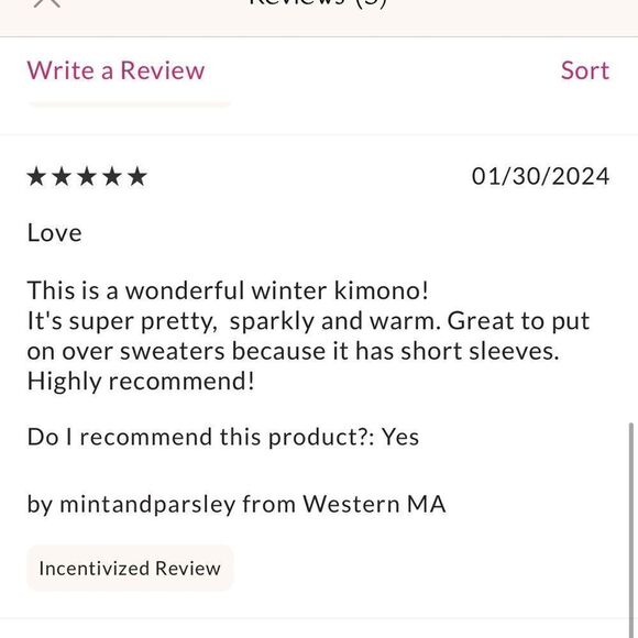 FREE PEOPLE FAIRYTALE COCOON KIMONO IN SUGAR PLUM NWT OS - Picture 9 of 9